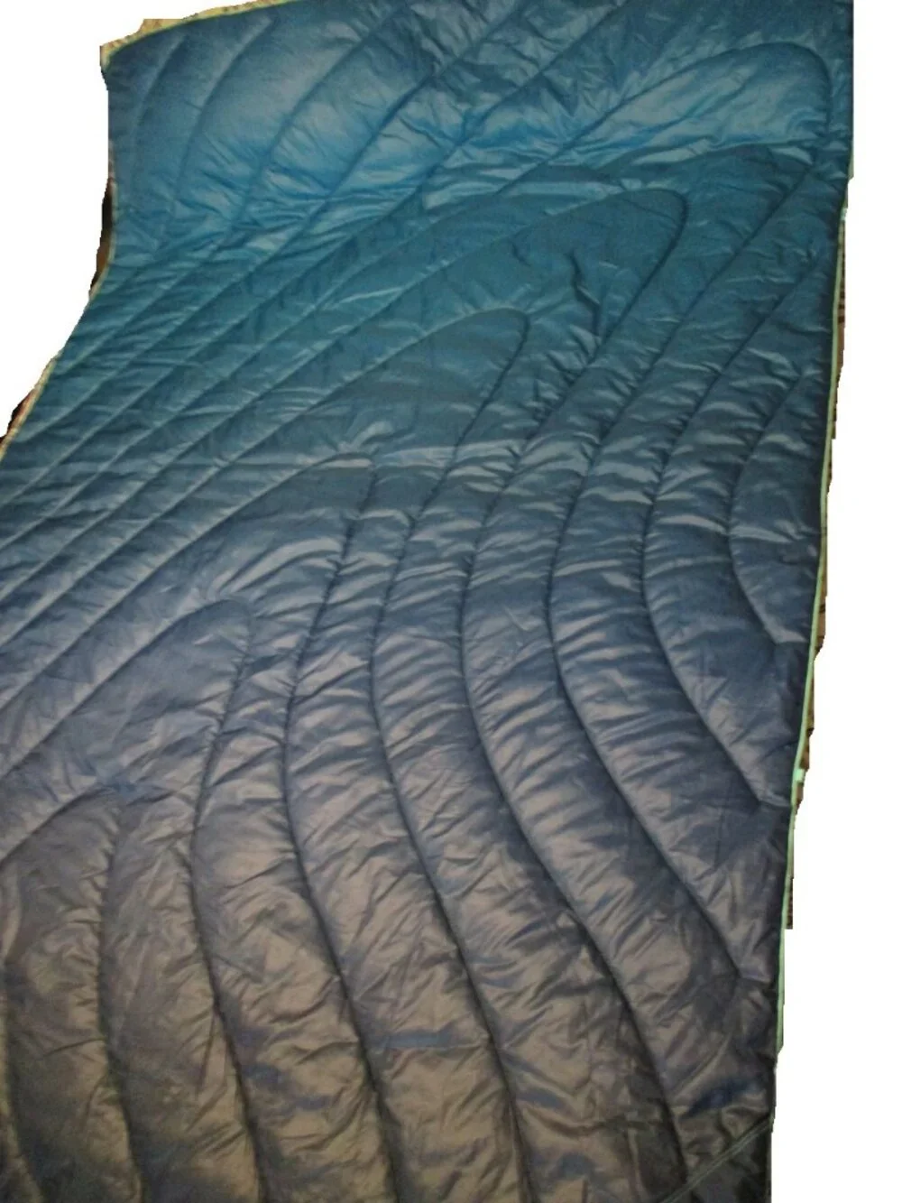 Like New Rumpl Original Puffy Blanket - Ocean Fade (1-Person, 52